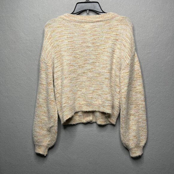 Cozy Sincerely Jules XS Womens Button-Front Multicolor Cardigan Sweater With Bal - Picture 4 of 7